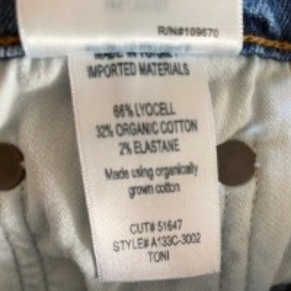 Agolde Toni Mid Rise Straight Jeans 23 - Picture 5 of 5